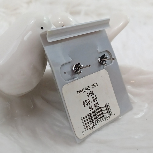 Sterling Silver Cluster Earrings - Picture 6 of 8